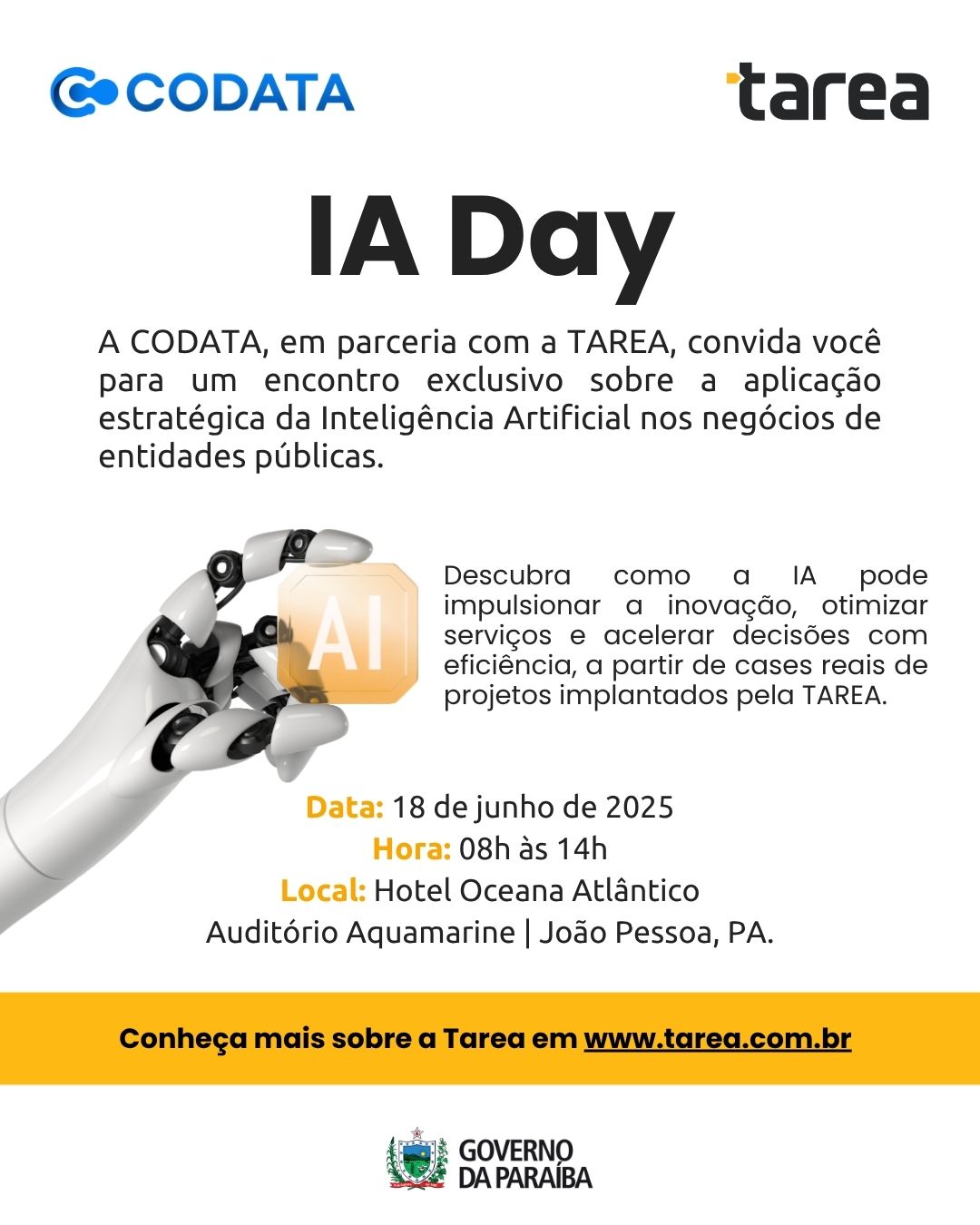 CODATA apoia evento sobre Inteligência Artificial voltado ao setor público