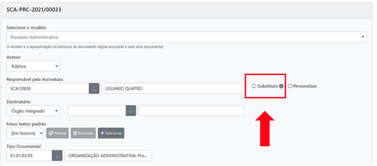 2.2 Incluir Dados e Redigir Documentos substituto