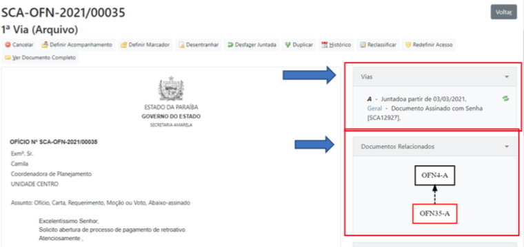 3.3 Juntar Documento documentos relacionados