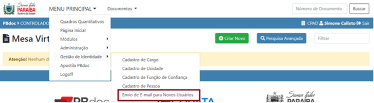 7.5 Enviar e-mail para novos usuários