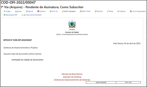 3.6 Incluir cossignatário anotar assinar