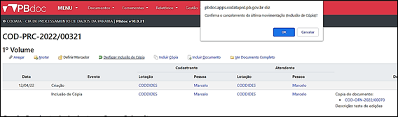 4.10 Confirma o cancelamento