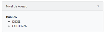 4.14 Nível de acesso público