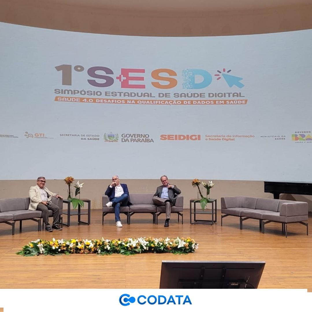 O presidente da CODATA, Giuseppe Guido, participou de uma mesa de debates sobre o painel "Estratégias da Saúde Digital no Estado da Paraíba – Avanços e Perspectivas".