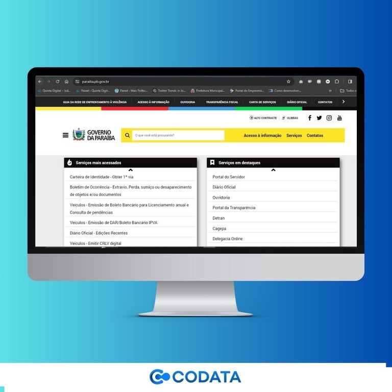 Serviços do Portal da Cidadania são integrados ao Portal do Governo da Paraíba